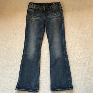 Silver Aiko Flare Jeans, Mid Rise, 29/34